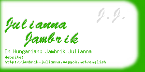 julianna jambrik business card